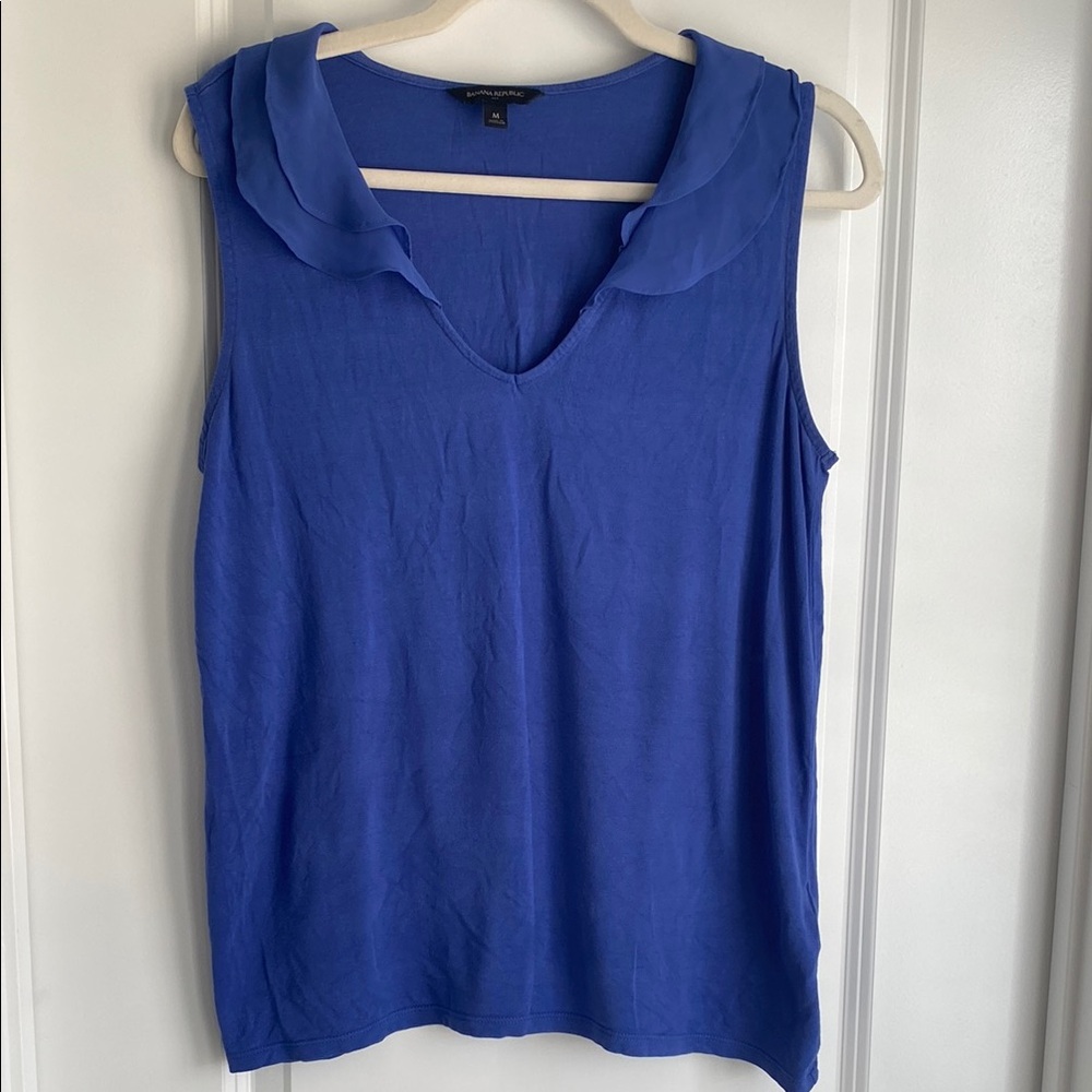 Banana Republic Blue Sailor Collar Tank Top